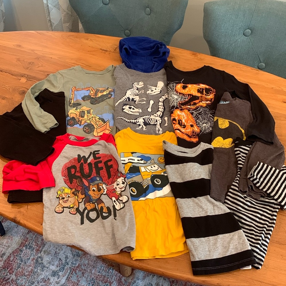 Lot of NINE long sleeve tees size 5T +